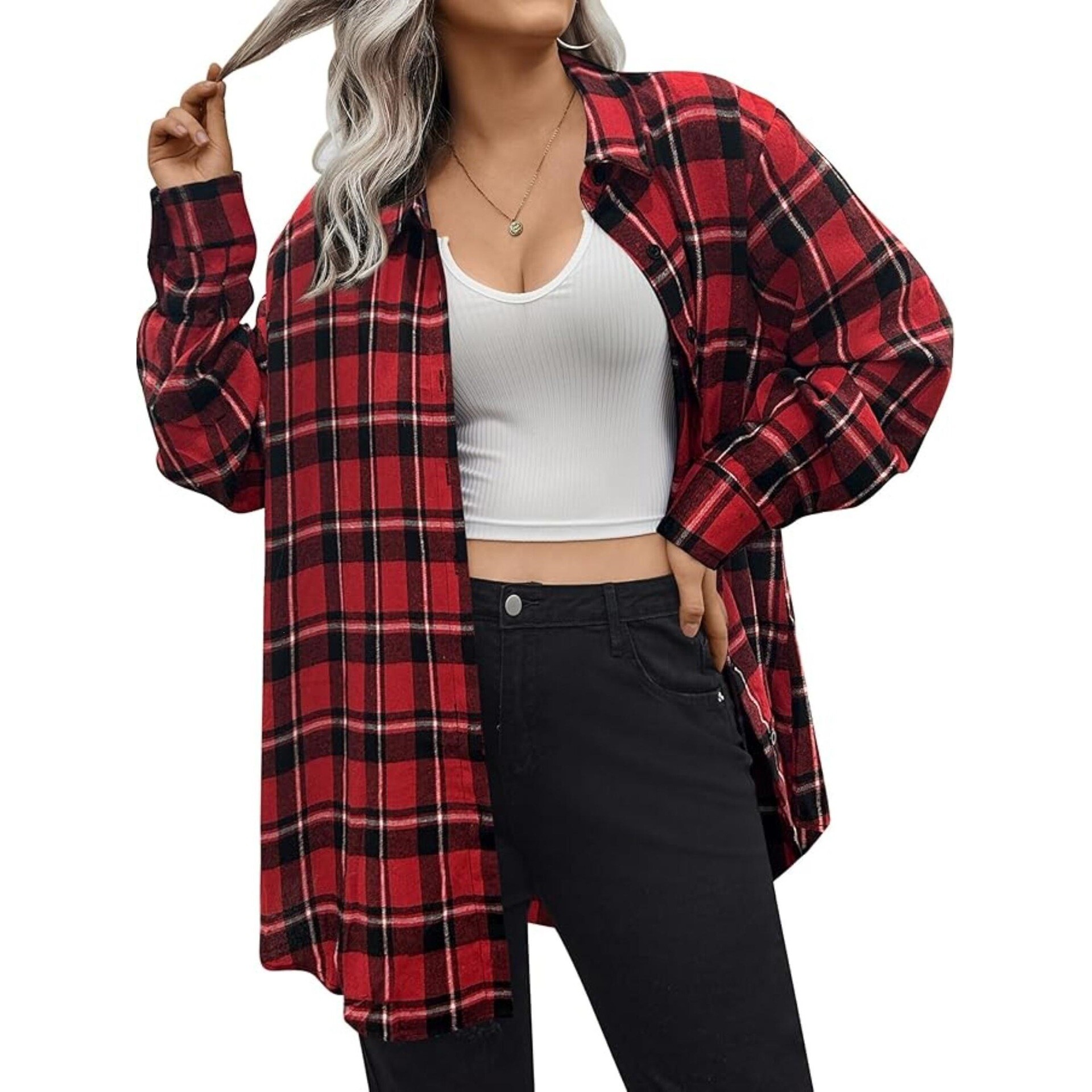 Flannel Shirt Lined - Warm Flannel Plaid Shirt Women's Fleece