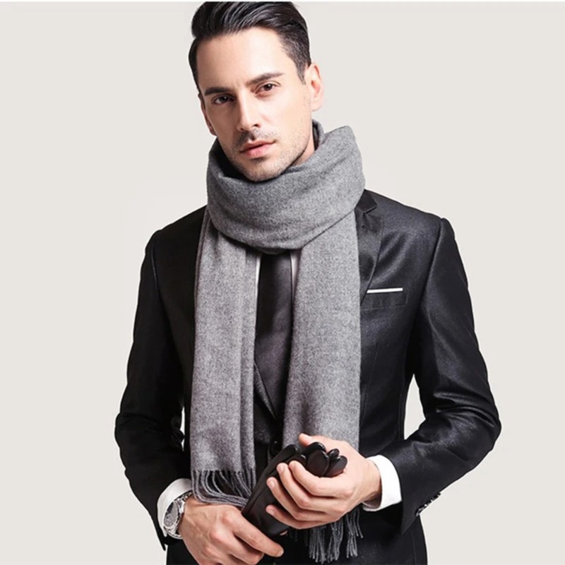 2025 Wool Scarves Winter Soft  – Wool Scarf Men Bewertung und Preis