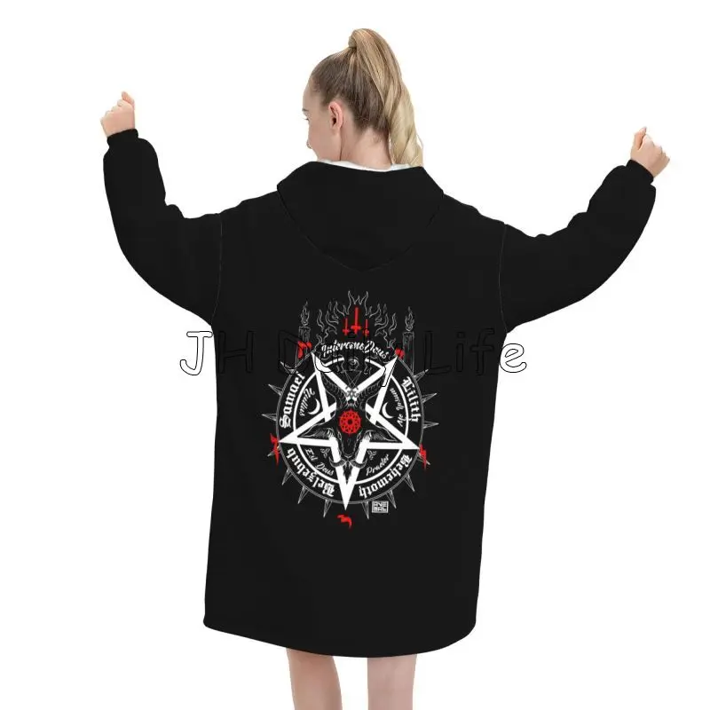 Black Satan Skull Dead Head My – Sherpa Hoodie Fleece Bewertung und Preis