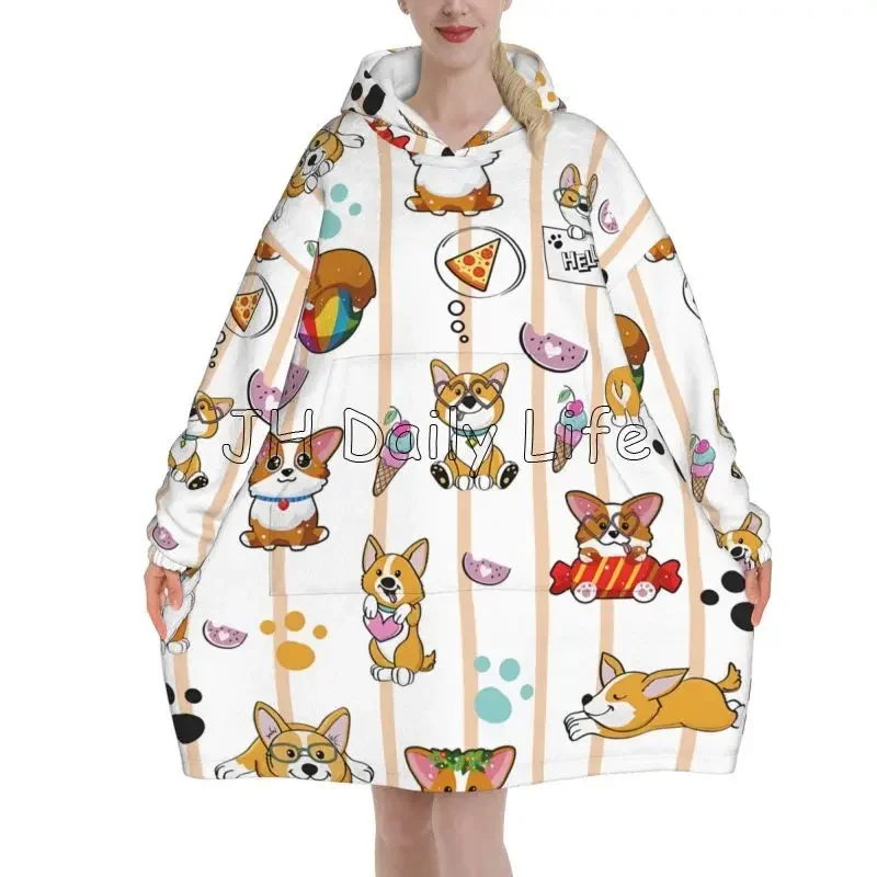 Cute Corgi Dog Wearable Hoodie – Sherpa Hoodie Fleece Bewertung und Preis