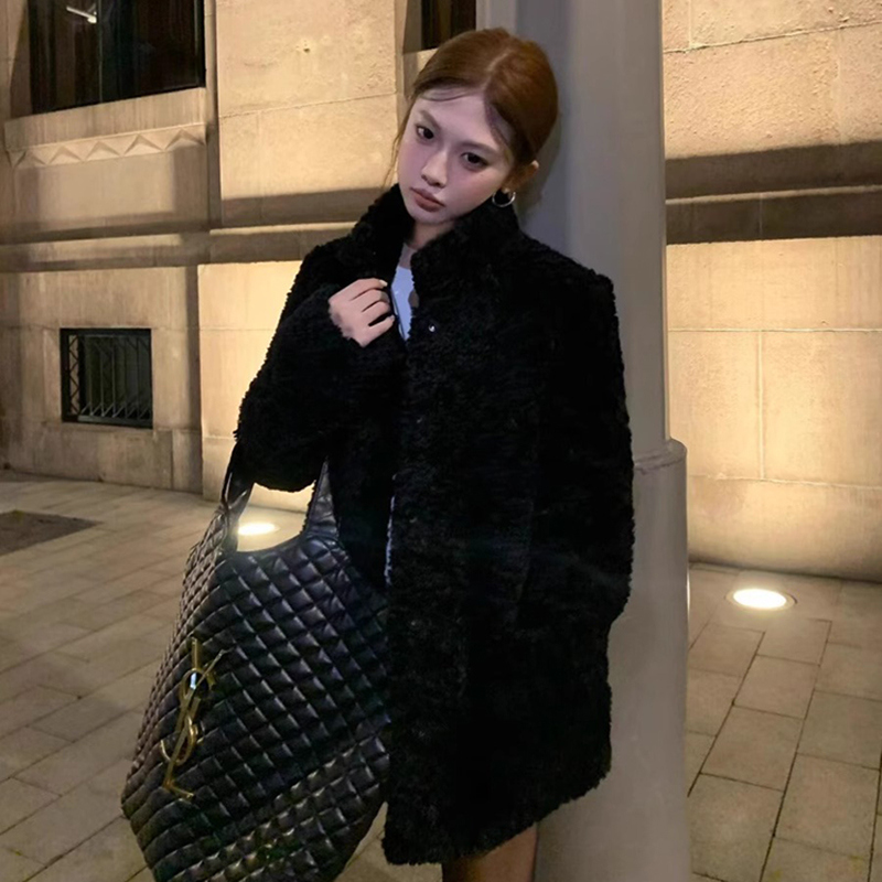 Lamb Wool Jacket Coat Woman Wa – Wool Coat Peacoat Bewertung und Preis