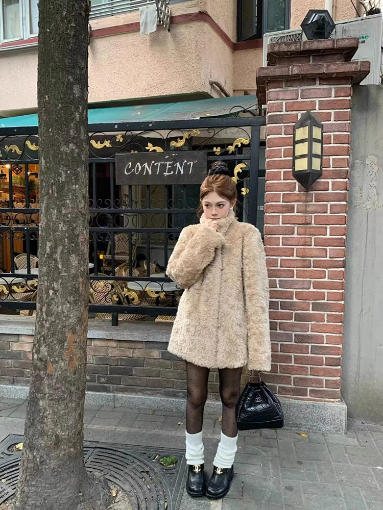 Lamb Wool Jacket Coat Woman Wa – Wool Coat Peacoat Bewertung und Preis