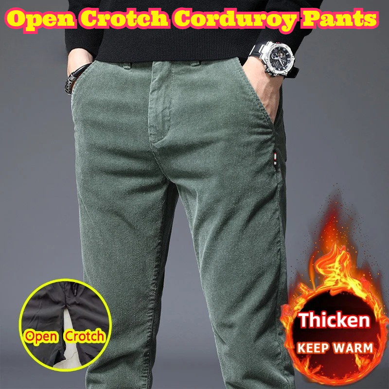Open Crotch Men Fall Winter Fl – Corduroy Pant Warm Bewertung und Preis