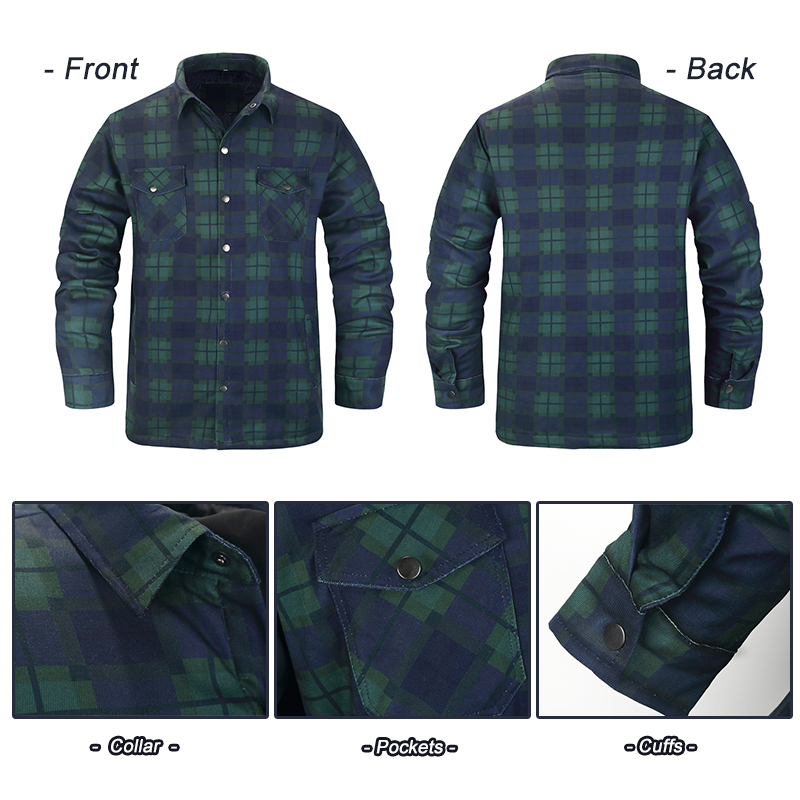 Winter Plaid Shirts For Mens T – Flannel Shirt Lined Bewertung und Preis