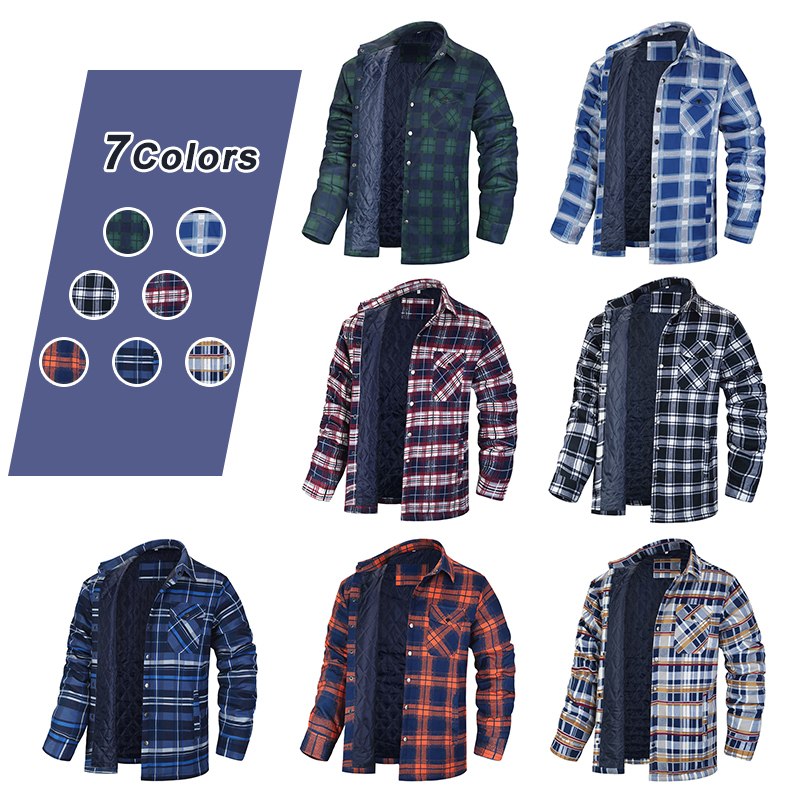 Winter Plaid Shirts For Mens T – Flannel Shirt Lined Bewertung und Preis