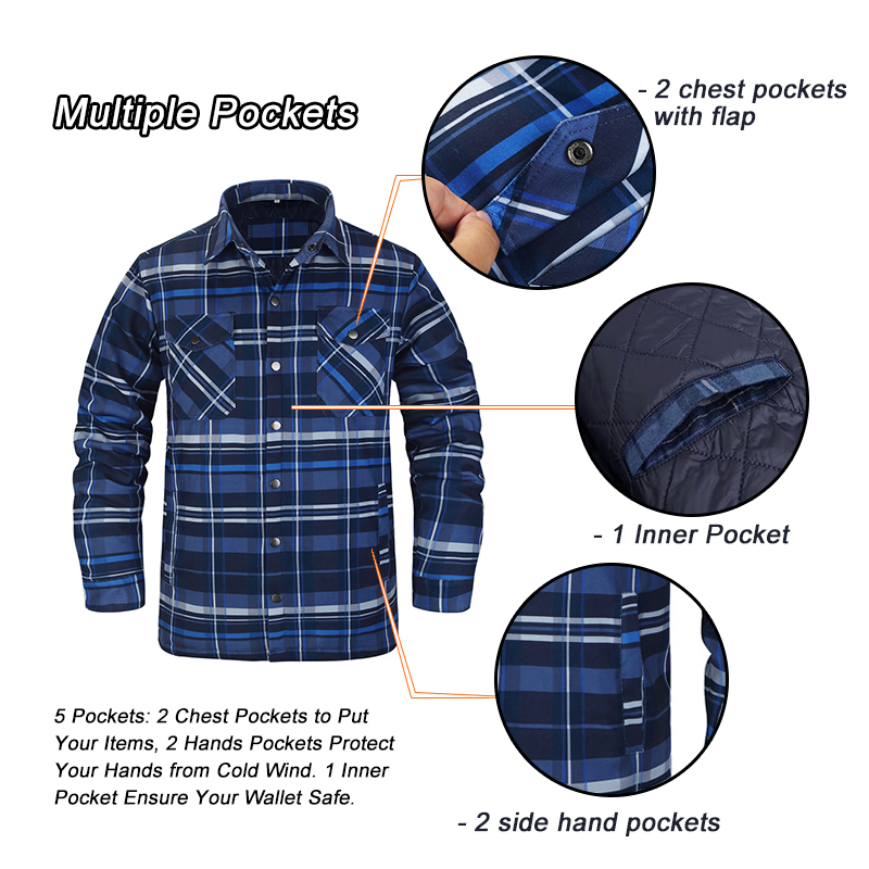 Winter Plaid Shirts For Mens T – Flannel Shirt Lined Bewertung und Preis