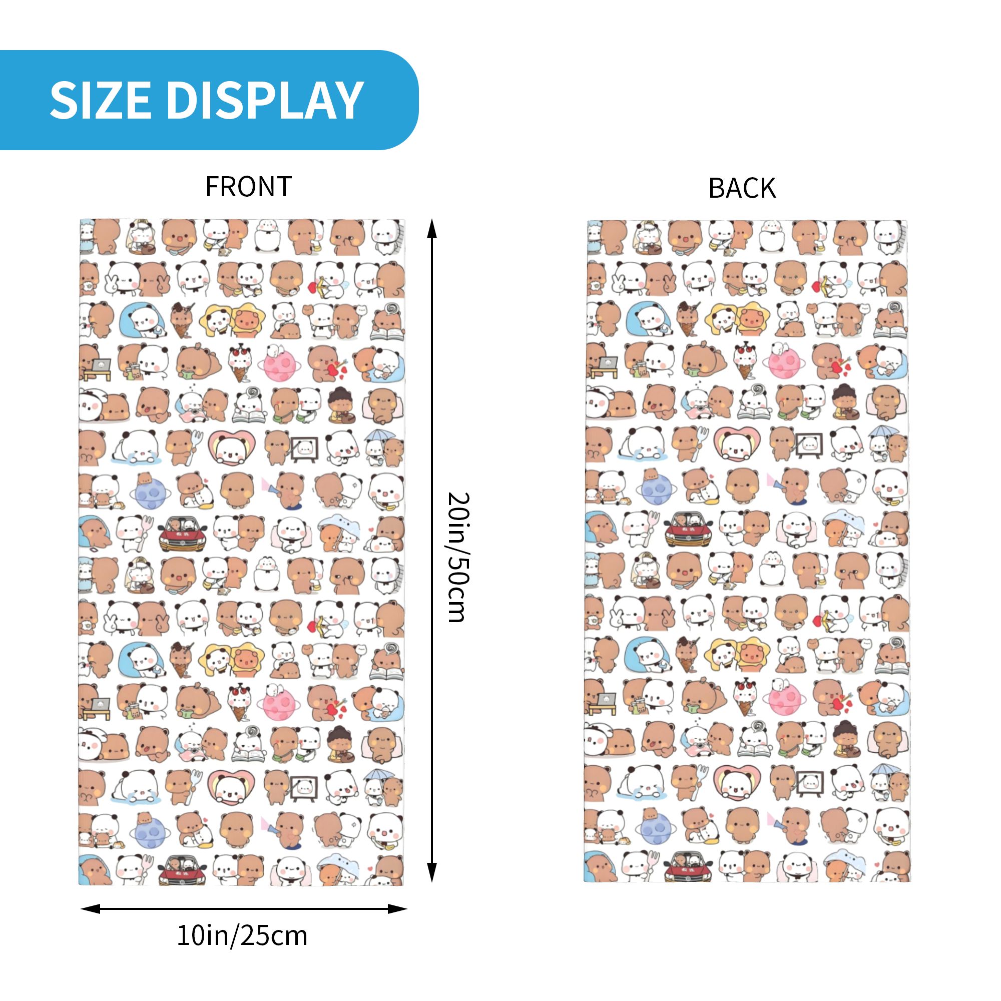 Custom Bear Cartoon Peach And  – Neck Gaiter Fleece Bewertung und Preis