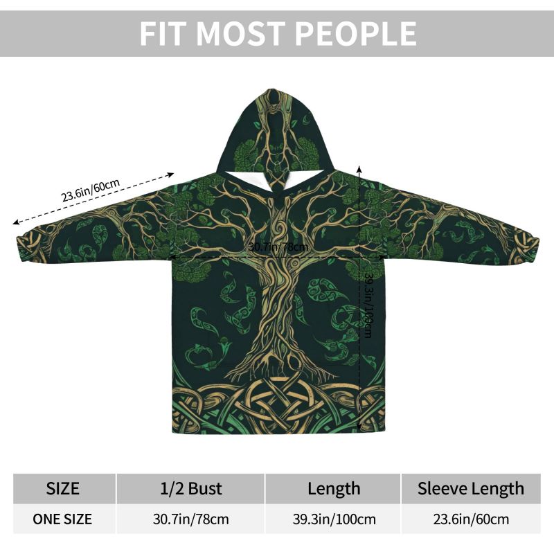 Tree of Life Celtic Pattern Bl – Sherpa Hoodie Fleece Bewertung und Preis