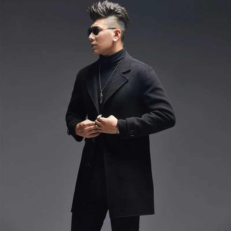 AYUNSUE 100% Wool Coat Men Aut – Wool Coat Peacoat Bewertung und Preis