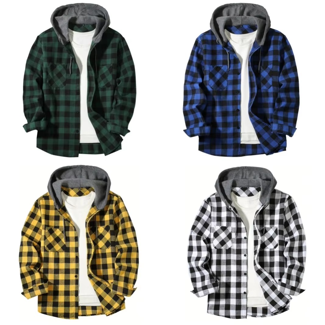 Men's Business Spring And Autu – Flannel Shirt Lined Bewertung und Preis