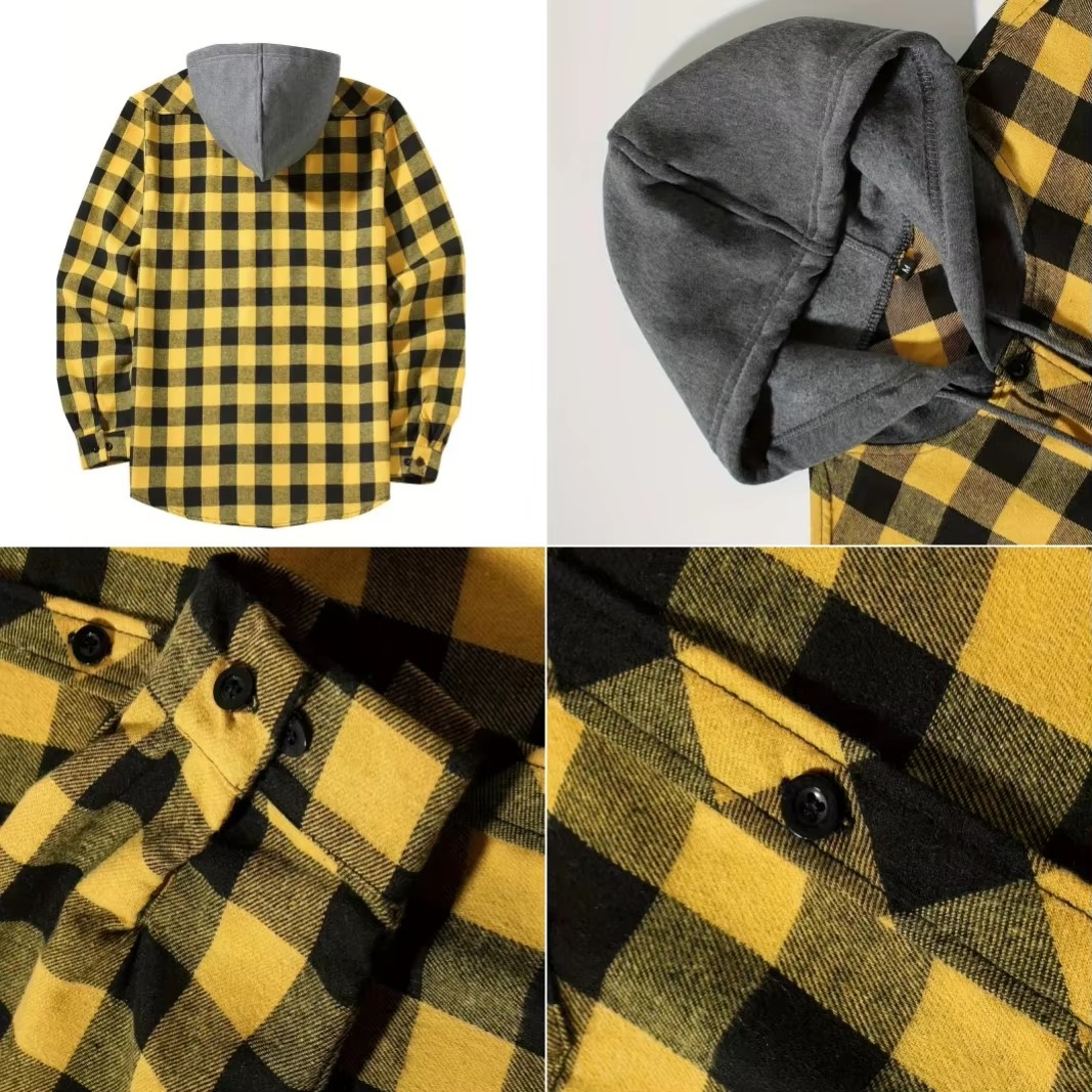 Men's Business Spring And Autu – Flannel Shirt Lined Bewertung und Preis