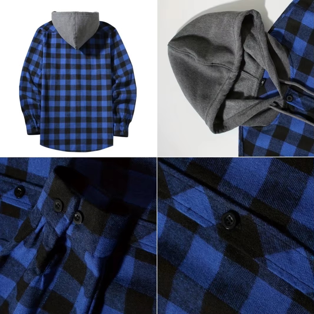 Men's Business Spring And Autu – Flannel Shirt Lined Bewertung und Preis