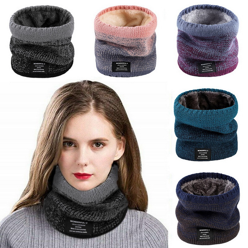 Winter Women Men's Knitted Gra – Wool Scarf Men Bewertung und Preis