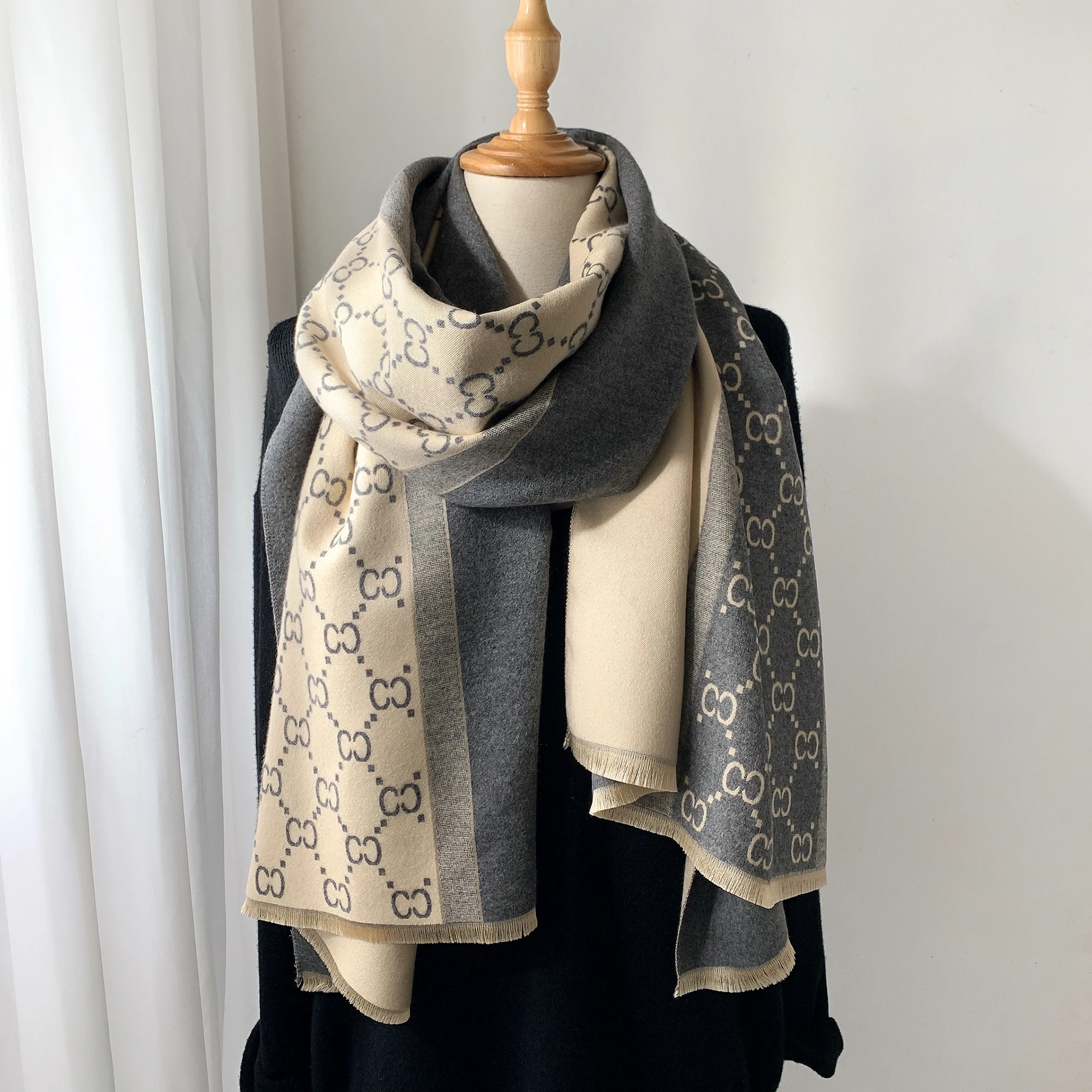 2025 Autumn and Winter New Eur – Wool Scarf Men Bewertung und Preis