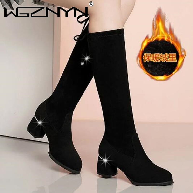 Women Autumn Winter Black Knee – Waterproof Winter Boot Bewertung und Preis