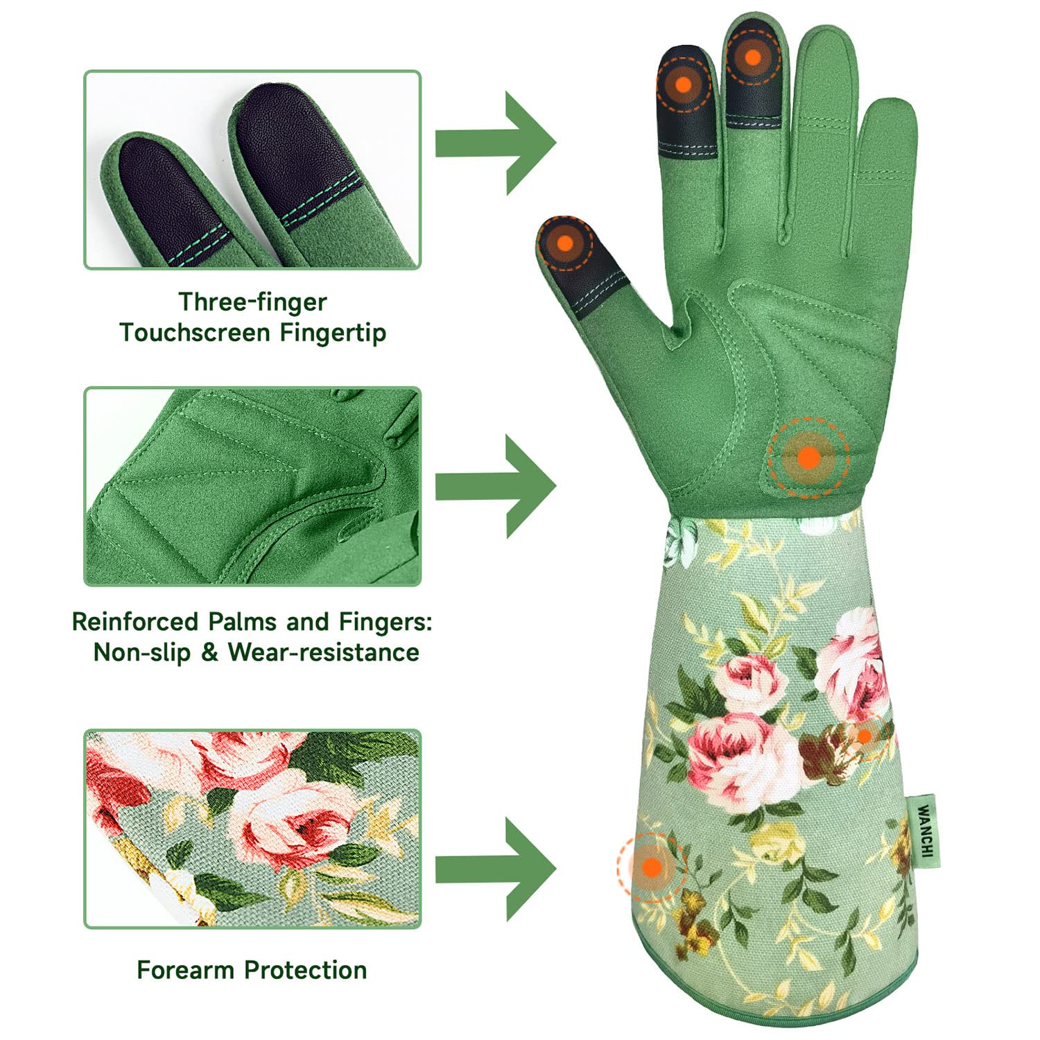 Women's Long Gardening Gloves, – Touch Screen Gloves Bewertung und Preis