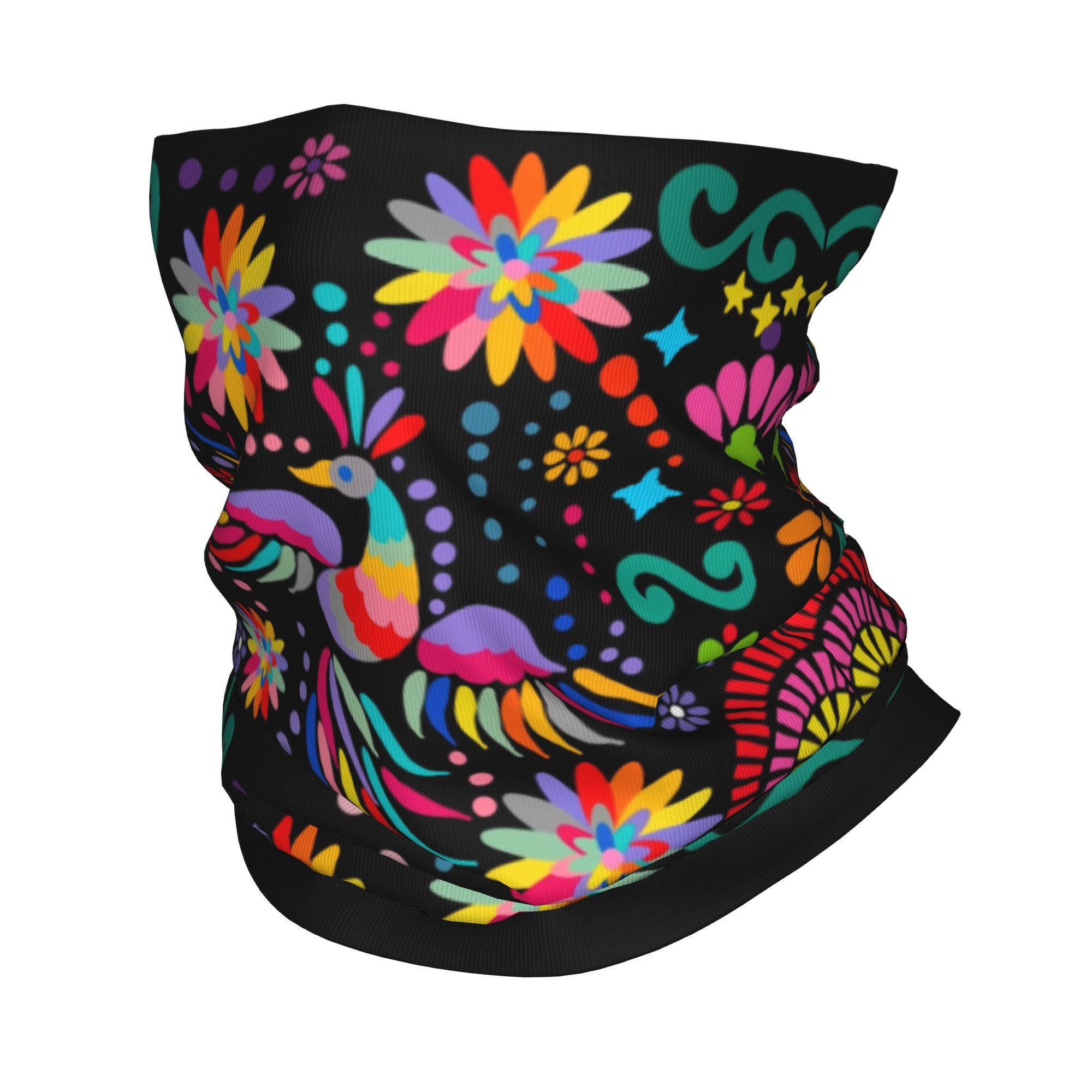 Custom Mexican Floral Flower T – Neck Gaiter Fleece Bewertung und Preis