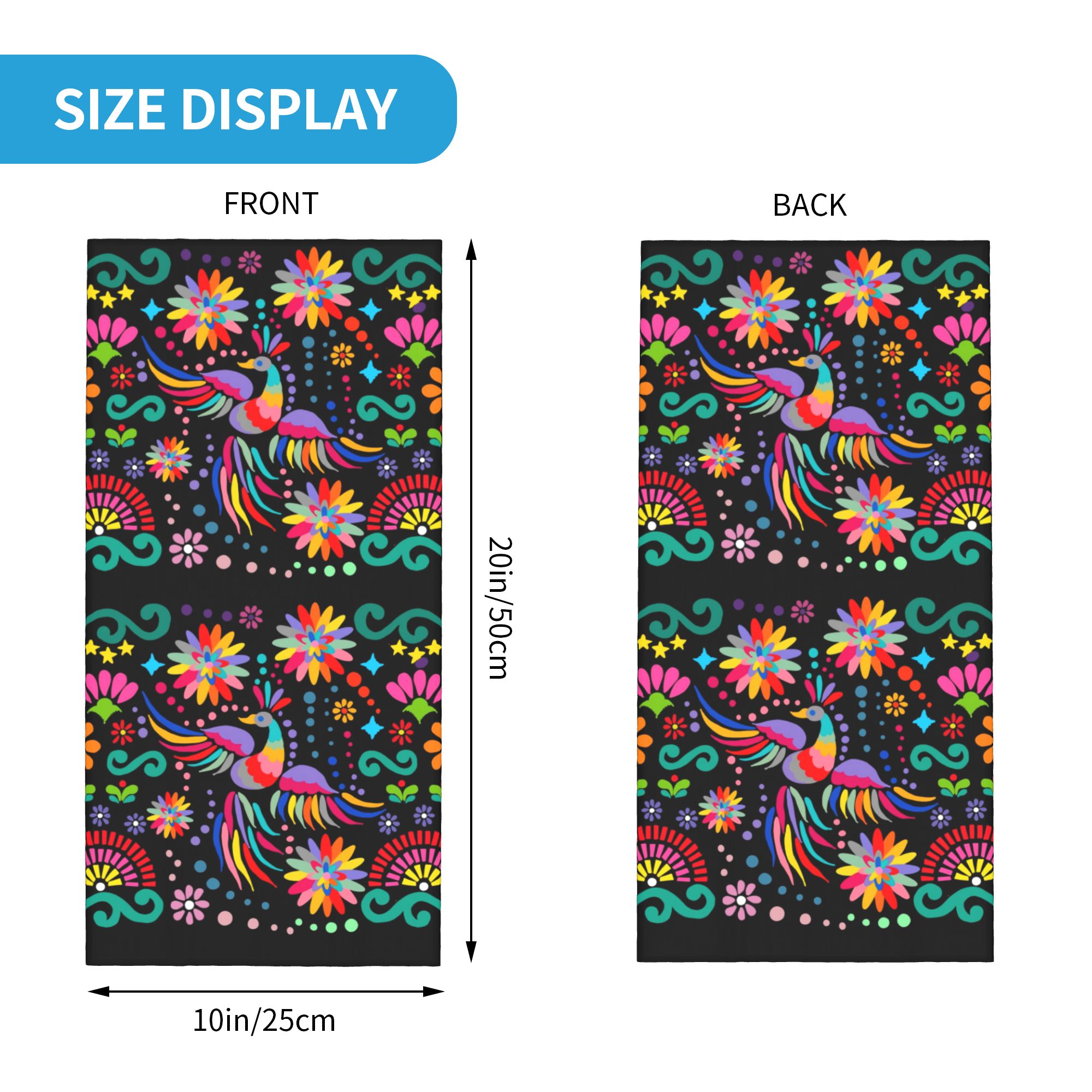 Custom Mexican Floral Flower T – Neck Gaiter Fleece Bewertung und Preis