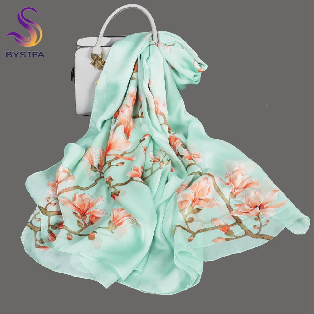 BYSIFA| Light Green Silk Scarf – Shawl Wrap Winter Bewertung und Preis