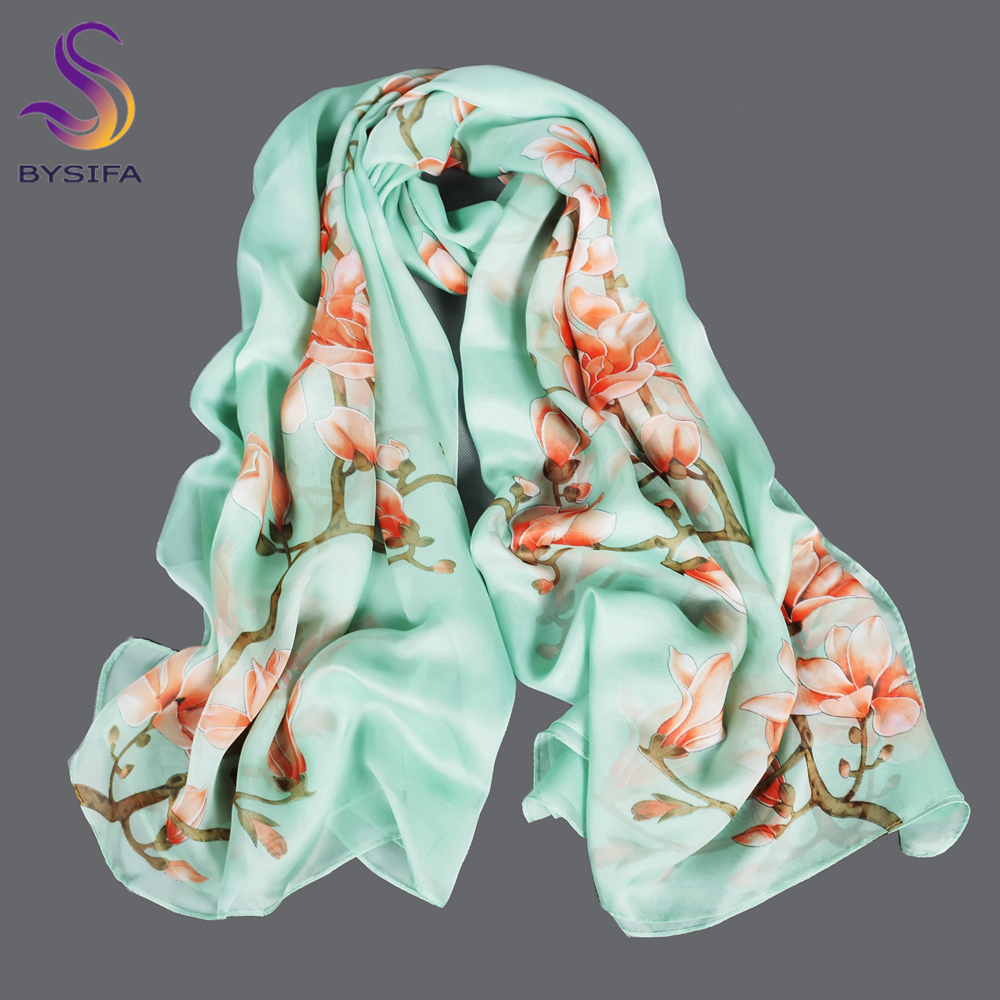 BYSIFA| Light Green Silk Scarf – Shawl Wrap Winter Bewertung und Preis