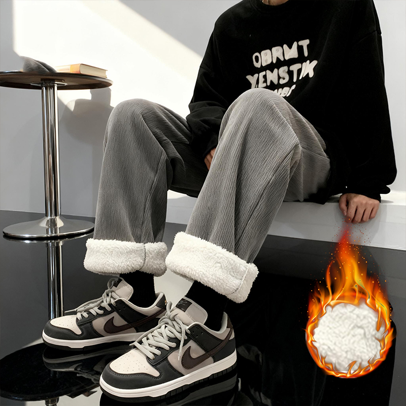Thick Lamb Fleece Men's Pants  – Corduroy Pant Warm Bewertung und Preis