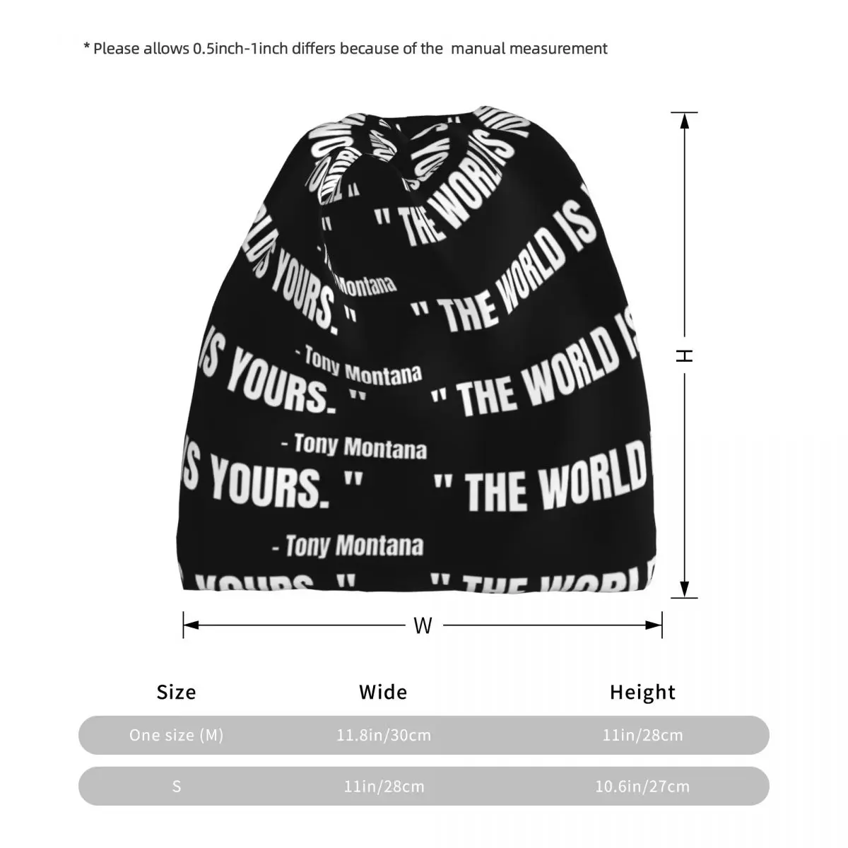 Scarface Tony Montana The Worl – Knit Beanie Hat Warm Bewertung und Preis