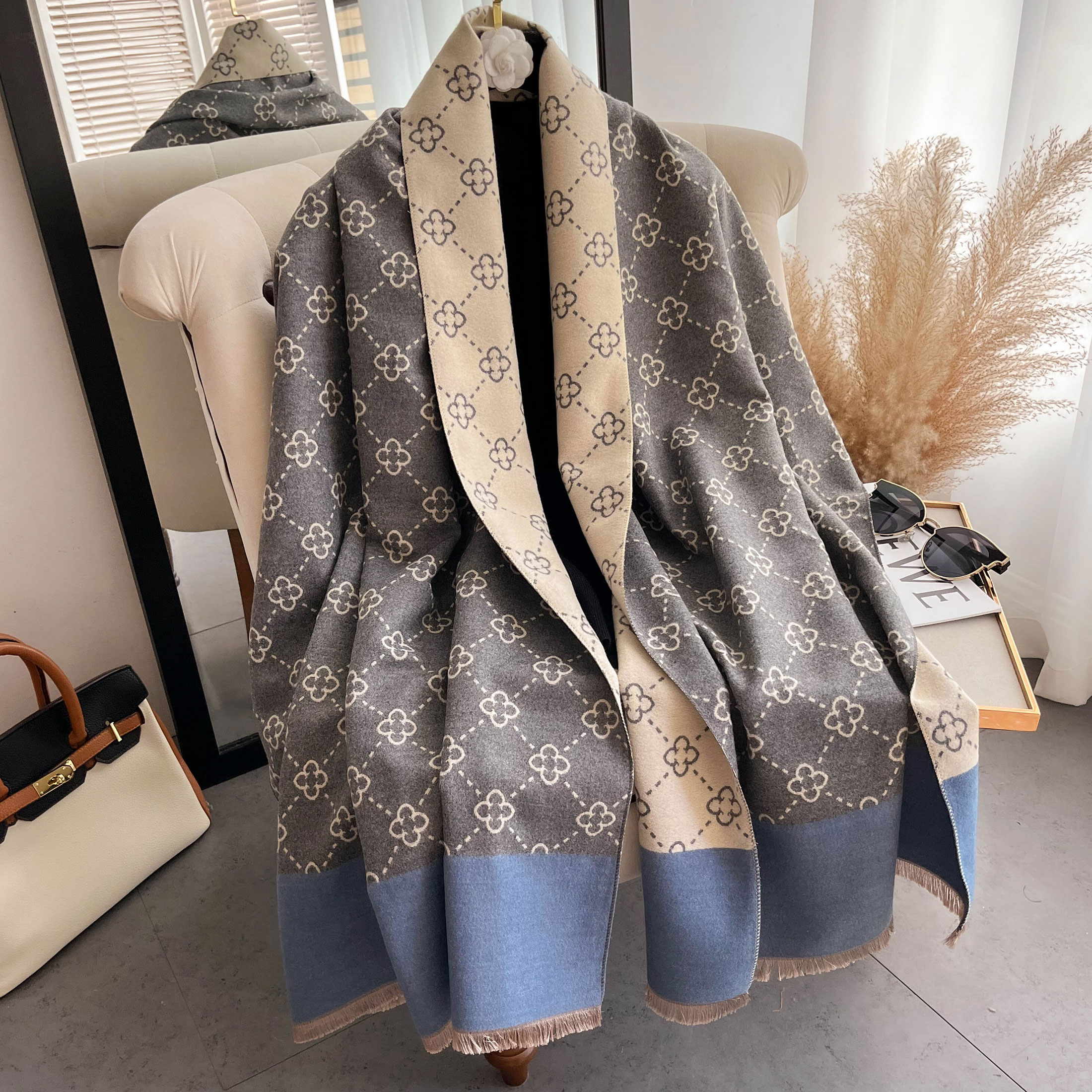 NEW Luxury Winter Thick Warm S – Wool Scarf Men Bewertung und Preis