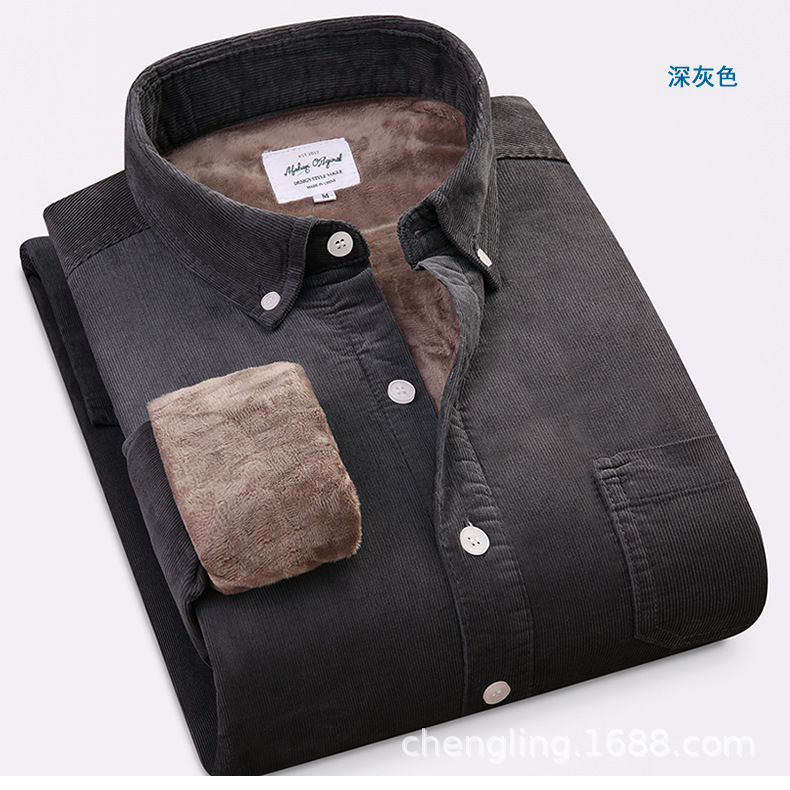 Corduroy Warm Shirts Cotton Pl – Flannel Shirt Lined Bewertung und Preis