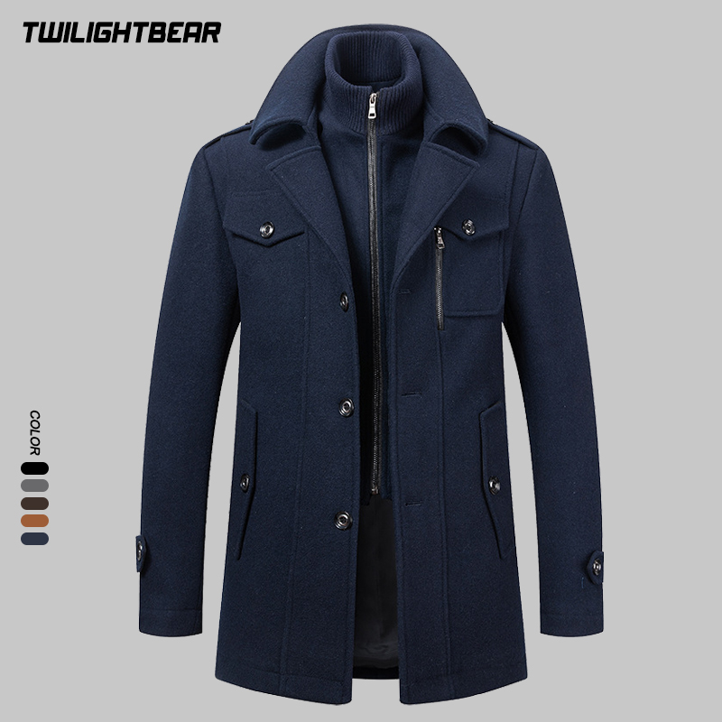 Winter Men's Wool Coat Oversiz – Wool Coat Peacoat Bewertung und Preis