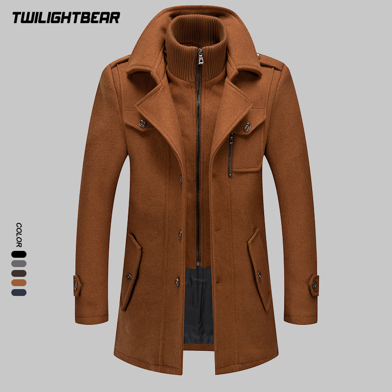 Winter Men's Wool Coat Oversiz – Wool Coat Peacoat Bewertung und Preis
