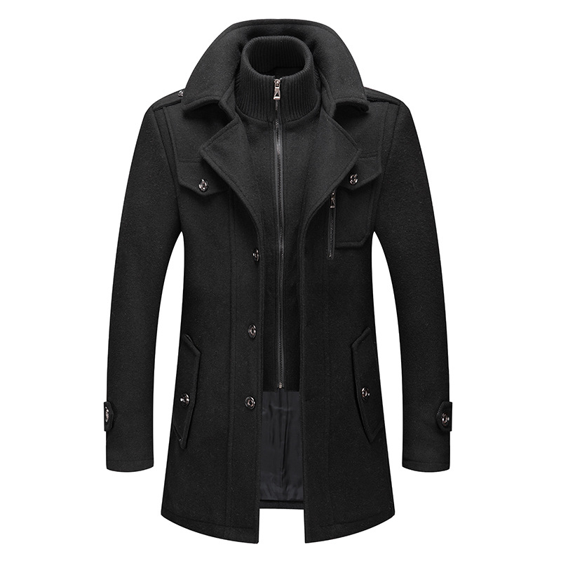 Winter Men's Wool Coat Oversiz – Wool Coat Peacoat Bewertung und Preis