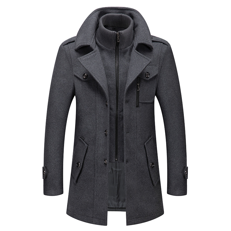 Winter Men's Wool Coat Oversiz – Wool Coat Peacoat Bewertung und Preis