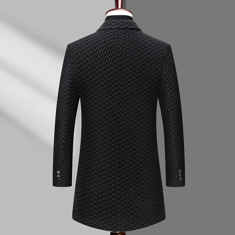 Long Coat Men Mens Wool Jacket – Wool Coat Peacoat Bewertung und Preis