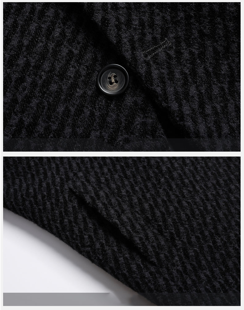 Long Coat Men Mens Wool Jacket – Wool Coat Peacoat Bewertung und Preis