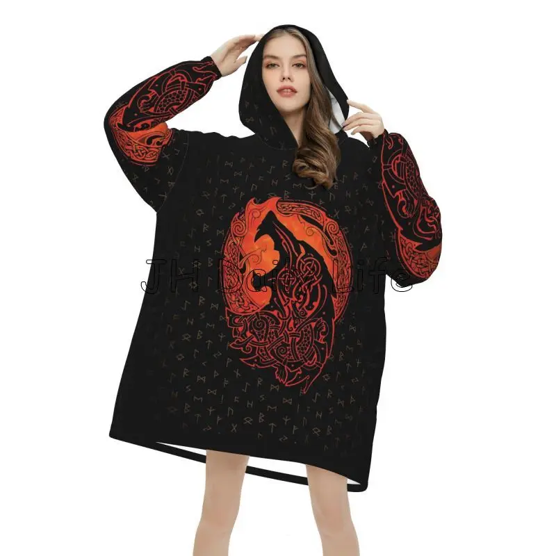 Viking Wolf Knot Fenrir Wearab – Sherpa Hoodie Fleece Bewertung und Preis