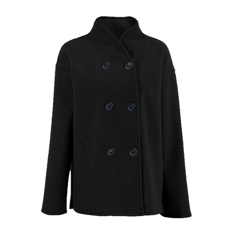 Women's Winter Cropped Wool Co – Wool Coat Peacoat Bewertung und Preis