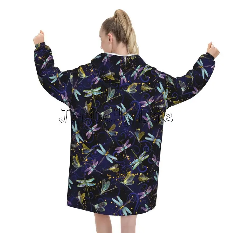 Dragonfly Galaxy Wearable Blan – Sherpa Hoodie Fleece Bewertung und Preis