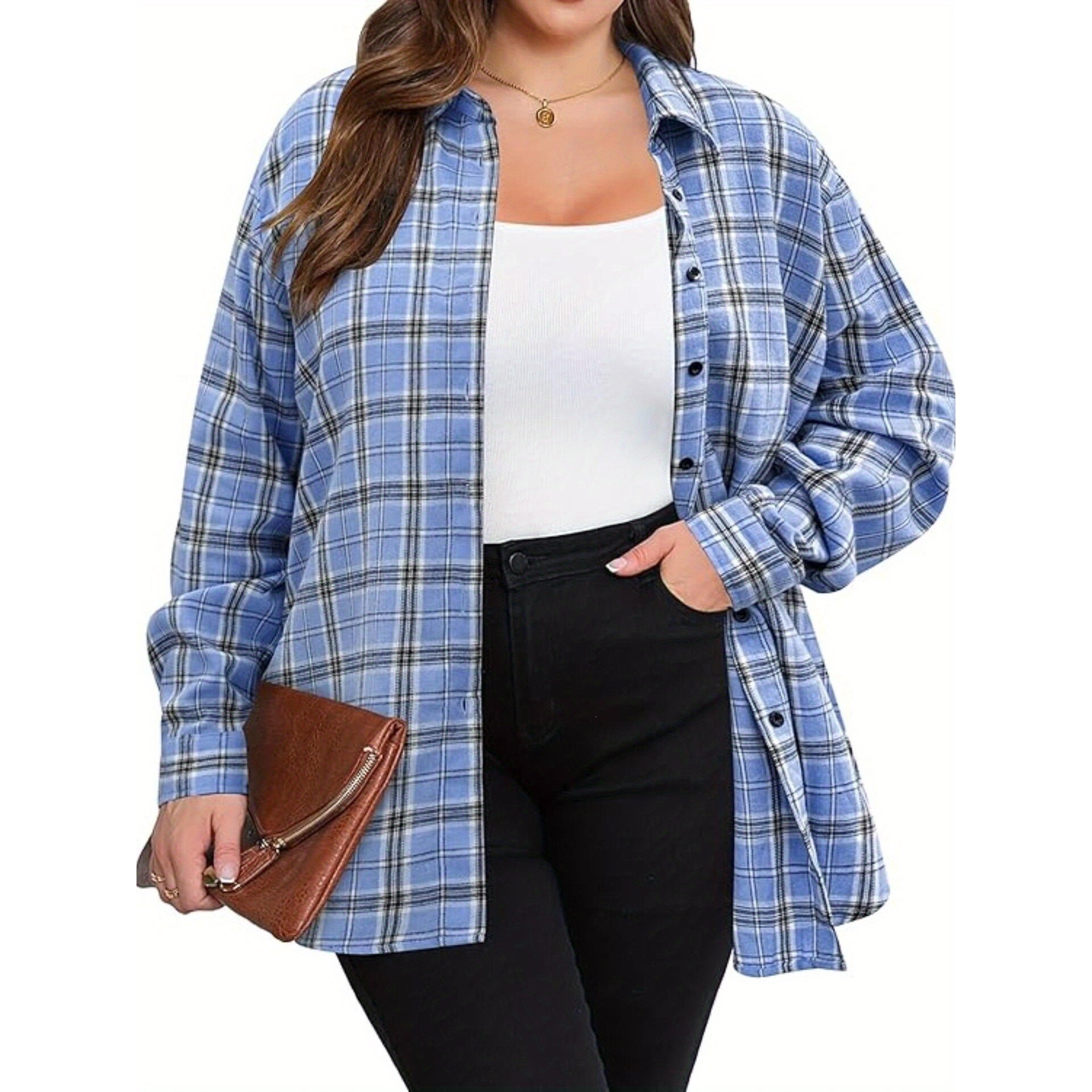 Warm Flannel Plaid Shirt Women – Flannel Shirt Lined Bewertung und Preis