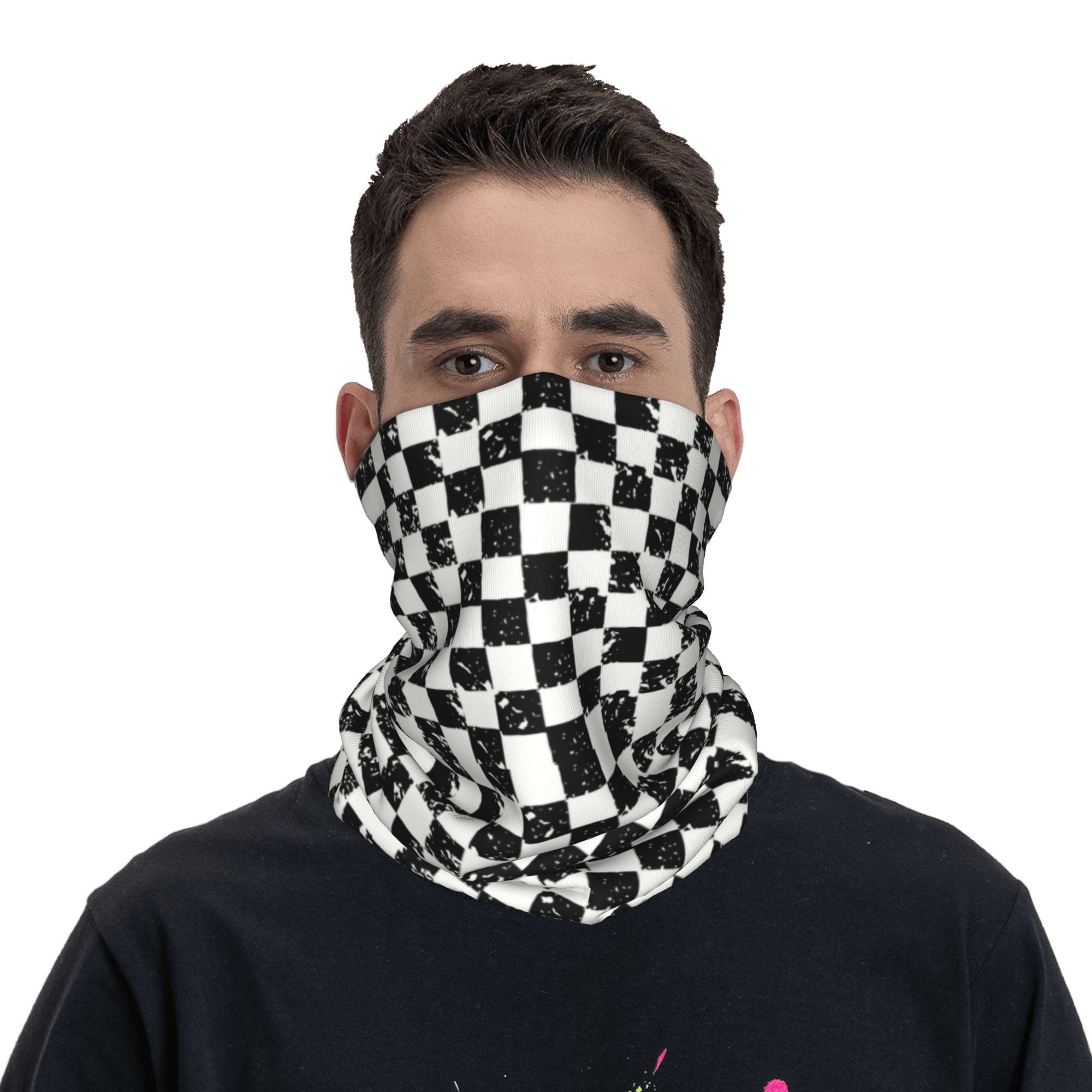 Custom Retro Checkered Flag Wi – Neck Gaiter Fleece Bewertung und Preis