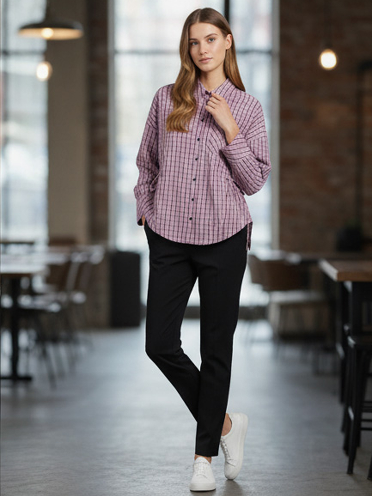 Women's Trendy Plaid Shirt Ele – Flannel Shirt Lined Bewertung und Preis