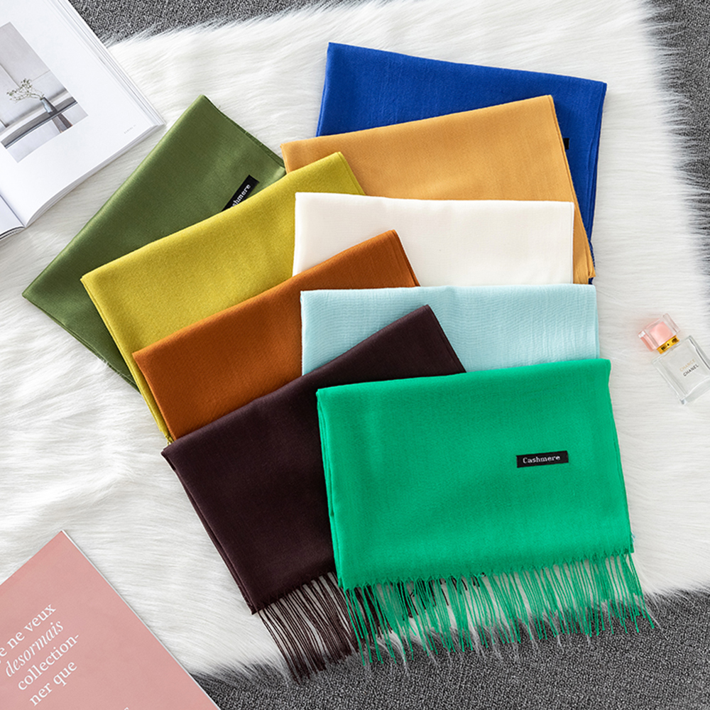 Fashion Solid Scarf Women Cash – Shawl Wrap Winter Bewertung und Preis