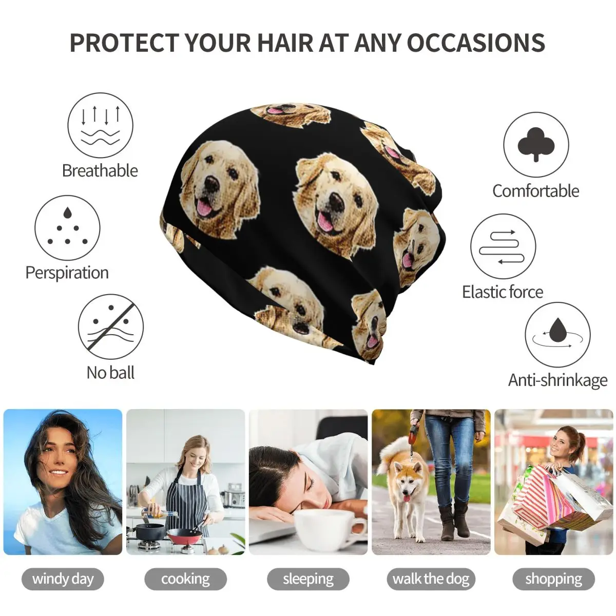 Funny Golden Retriever Face Po – Knit Beanie Hat Warm Bewertung und Preis