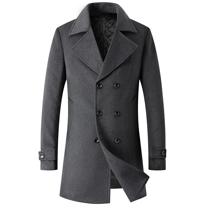 Double Breasted Coat Men Peaco – Wool Coat Peacoat Bewertung und Preis