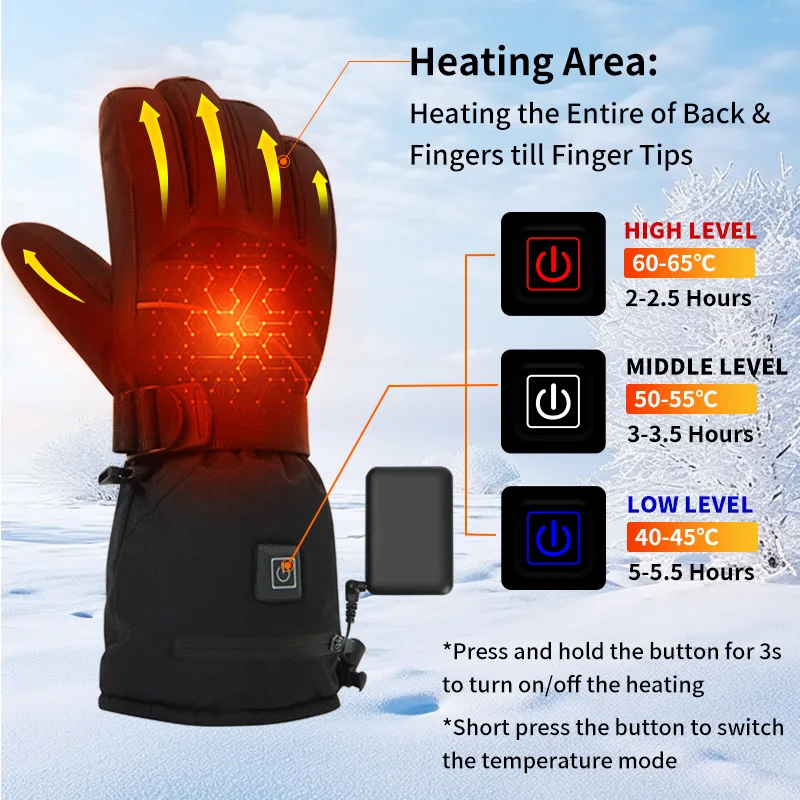 USB Rechargeable Heated Motorc – Touch Screen Gloves Bewertung und Preis